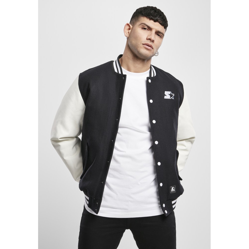 Starter Black Label - Starter College jacket - Black/White